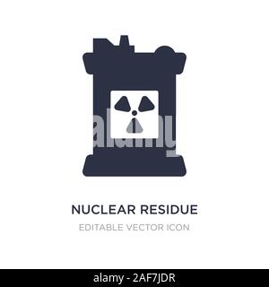 nuclear residue icon on white background. Simple element illustration from Industry concept. nuclear residue icon symbol design. Stock Vector