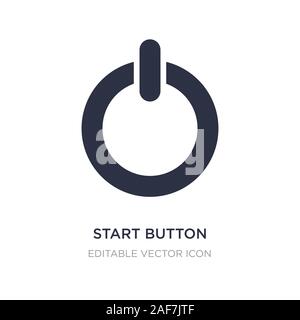 start button icon on white background. Simple element illustration from Multimedia concept. start button icon symbol design. Stock Vector
