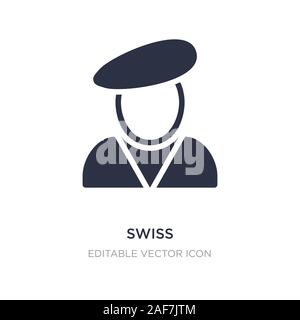 swiss icon on white background. Simple element illustration from Miscellaneous concept. swiss icon symbol design. Stock Vector