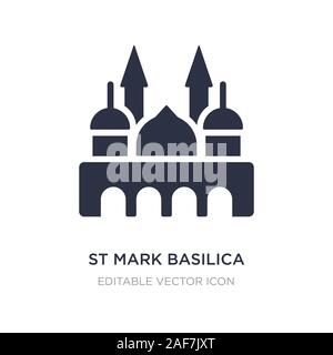 st mark basilica icon on white background. Simple element illustration from Monuments concept. st mark basilica icon symbol design. Stock Vector