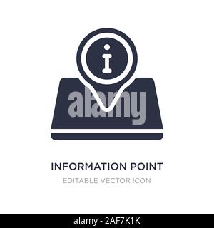 information point icon on white background. Simple element illustration from Maps and location concept. information point icon symbol design. Stock Vector