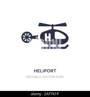 heliport icon on white background. Simple element illustration from Medical concept. heliport icon symbol design. Stock Vector