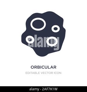 orbicular icon on white background. Simple element illustration from Nature concept. orbicular icon symbol design. Stock Vector