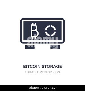 bitcoin storage icon on white background. Simple element illustration from Multimedia concept. bitcoin storage icon symbol design. Stock Vector