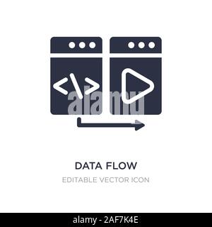 data flow icon on white background. Simple element illustration from Multimedia concept. data flow icon symbol design. Stock Vector