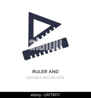 ruler and square measuring tools icon on white background. Simple element illustration from Miscellaneous concept. ruler and square measuring tools ic Stock Vector