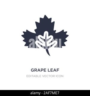 grape leaf icon on white background. Simple element illustration from Nature concept. grape leaf icon symbol design. Stock Vector