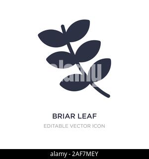 briar leaf icon on white background. Simple element illustration from Nature concept. briar leaf icon symbol design. Stock Vector