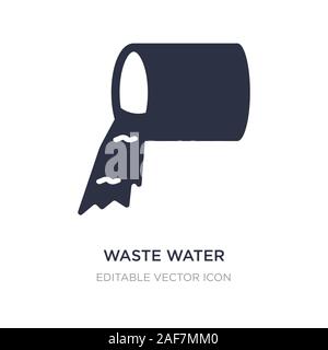 waste water icon on white background. Simple element illustration from Nature concept. waste water icon symbol design. Stock Vector