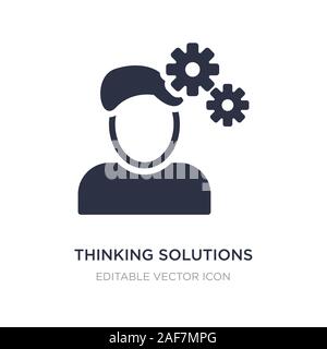 thinking solutions icon on white background. Simple element illustration from Miscellaneous concept. thinking solutions icon symbol design. Stock Vector