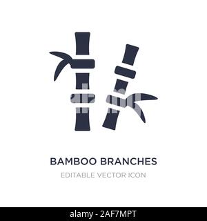 bamboo branches icon on white background. Simple element illustration from Nature concept. bamboo branches icon symbol design. Stock Vector