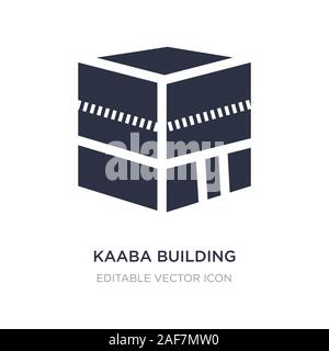 kaaba building icon on white background. Simple element illustration from Monuments concept. kaaba building icon symbol design. Stock Vector
