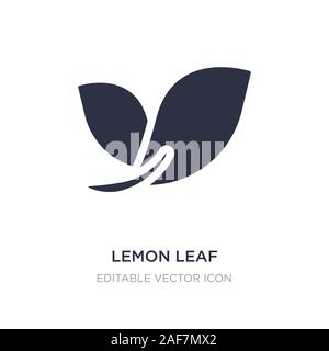 lemon leaf icon on white background. Simple element illustration from Nature concept. lemon leaf icon symbol design. Stock Vector