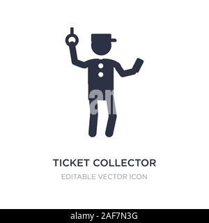 ticket collector icon on white background. Simple element illustration from People concept. ticket collector icon symbol design. Stock Vector