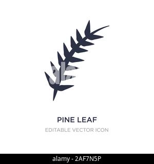 pine leaf icon on white background. Simple element illustration from Nature concept. pine leaf icon symbol design. Stock Vector