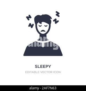 sleepy icon on white background. Simple element illustration from Other concept. sleepy icon symbol design. Stock Vector