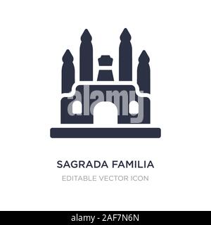 sagrada familia icon on white background. Simple element illustration from Monuments concept. sagrada familia icon symbol design. Stock Vector