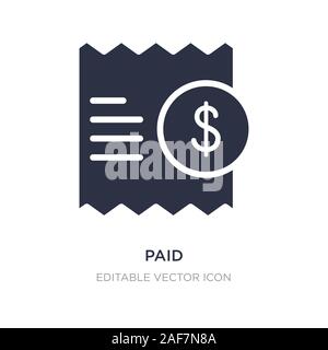 paid icon on white background. Simple element illustration from Multimedia concept. paid icon symbol design. Stock Vector