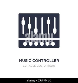 music controller icon on white background. Simple element illustration from Multimedia concept. music controller icon symbol design. Stock Vector
