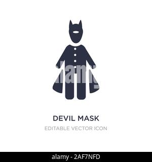devil mask icon on white background. Simple element illustration from People concept. devil mask icon symbol design. Stock Vector