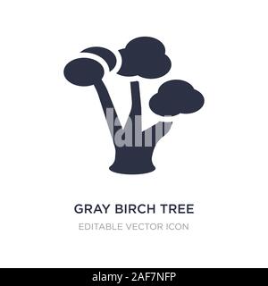 gray birch tree icon on white background. Simple element illustration from Nature concept. gray birch tree icon symbol design. Stock Vector