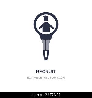 recruit icon on white background. Simple element illustration from People concept. recruit icon symbol design. Stock Vector