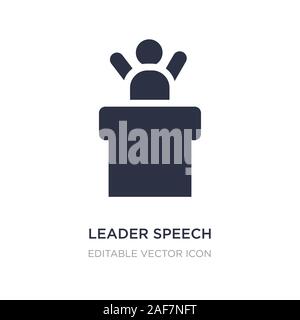 leader speech icon on white background. Simple element illustration from People concept. leader speech icon symbol design. Stock Vector