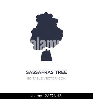 sassafras tree icon on white background. Simple element illustration from Nature concept. sassafras tree icon symbol design. Stock Vector