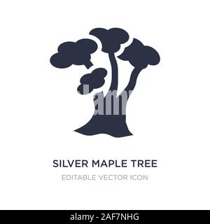 silver maple tree icon on white background. Simple element illustration from Nature concept. silver maple tree icon symbol design. Stock Vector