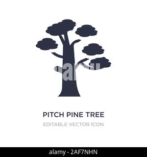 pitch pine tree icon on white background. Simple element illustration from Nature concept. pitch pine tree icon symbol design. Stock Vector