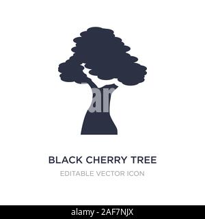 black cherry tree icon on white background. Simple element illustration from Nature concept. black cherry tree icon symbol design. Stock Vector