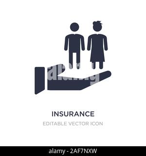 insurance protection icon on white background. Simple element illustration from People concept. insurance protection icon symbol design. Stock Vector