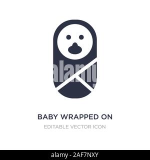 baby wrapped on swaddling clothes icon on white background. Simple element illustration from People concept. baby wrapped on swaddling clothes icon sy Stock Vector