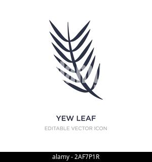 yew leaf icon on white background. Simple element illustration from Nature concept. yew leaf icon symbol design. Stock Vector