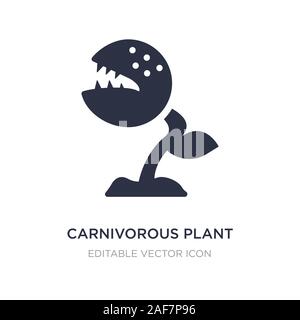 carnivorous plant icon on white background. Simple element illustration from Nature concept. carnivorous plant icon symbol design. Stock Vector