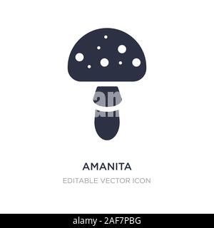 amanita icon on white background. Simple element illustration from Nature concept. amanita icon symbol design. Stock Vector