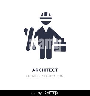 architect icon on white background. Simple element illustration from People concept. architect icon symbol design. Stock Vector