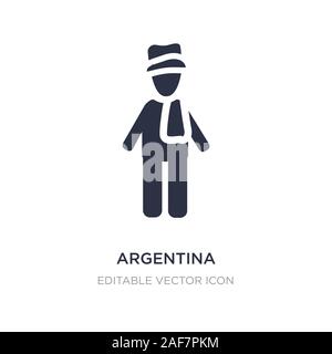 argentina icon on white background. Simple element illustration from People concept. argentina icon symbol design. Stock Vector