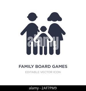 family board games icon on white background. Simple element illustration from People concept. family board games icon symbol design. Stock Vector