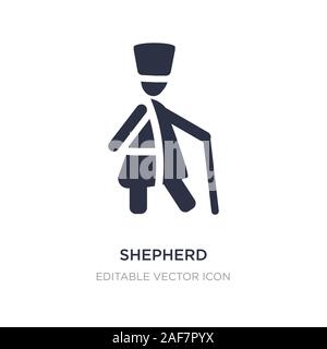 shepherd icon on white background. Simple element illustration from People concept. shepherd icon symbol design. Stock Vector