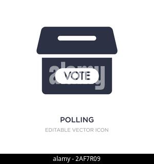 polling icon on white background. Simple element illustration from Seo and web concept. polling icon symbol design. Stock Vector