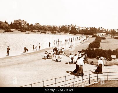 The Canoe Lake, Southsea, early 1900s Stock Photo