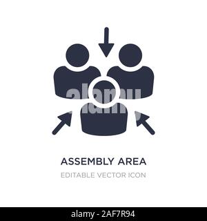 assembly area icon on white background. Simple element illustration from Shapes concept. assembly area icon symbol design. Stock Vector
