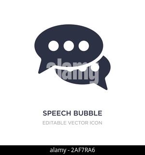 speech bubble with ellipsis icon on white background. Simple element illustration from Shapes concept. speech bubble with ellipsis icon symbol design. Stock Vector