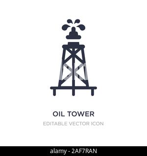 oil tower icon on white background. Simple element illustration from Other concept. oil tower icon symbol design. Stock Vector