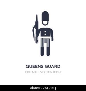 queens guard icon on white background. Simple element illustration from People concept. queens guard icon symbol design. Stock Vector