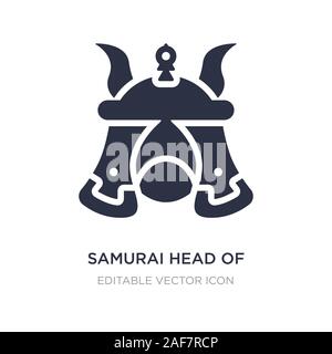 samurai head of japan icon on white background. Simple element illustration from Other concept. samurai head of japan icon symbol design. Stock Vector