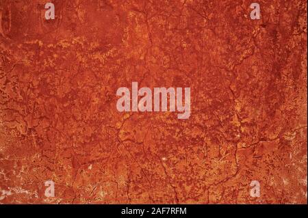 Red and Orange antique Stone Texture with dent and scratches. Stone Texture of medieval fortress wall or floor Stock Photo