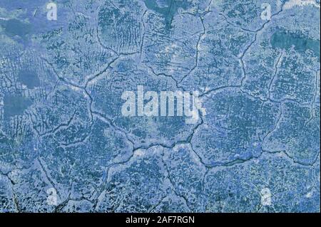 Classic blue antique Stone Texture with dent and scratches. Stone Texture of medieval fortress wall or floor Stock Photo
