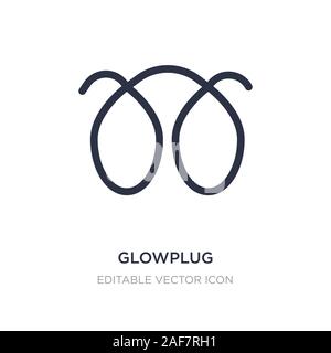 glowplug icon on white background. Simple element illustration from Shapes concept. glowplug icon symbol design. Stock Vector